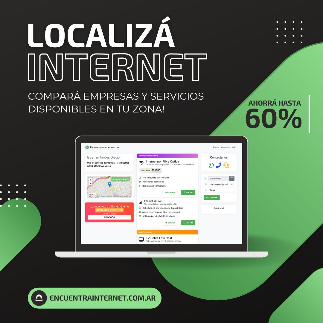 EncuentraInternet &ndash; Busc&aacute; planes de Internet en tu zona